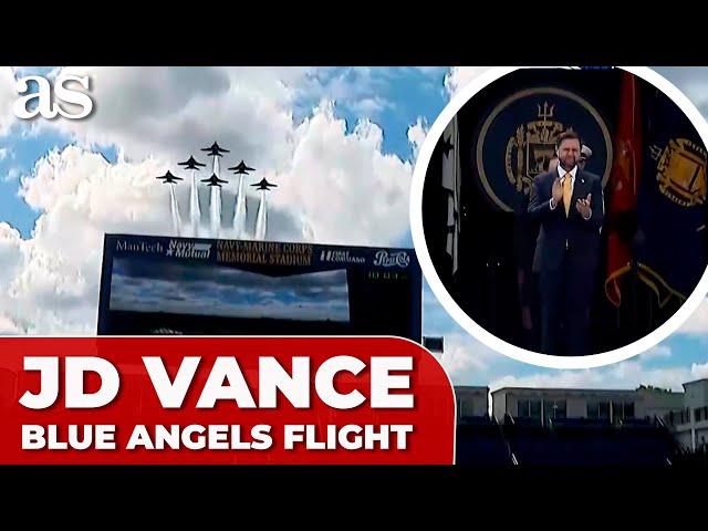 JD VANCE and NAVAL ACADEMY CADETS go wild during BLUE ANGELS FLIGHT