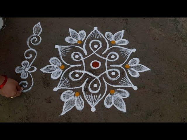 simple and easy rangoli design 3*2dots small beautiful kolam daily muggulu Anu'sworld