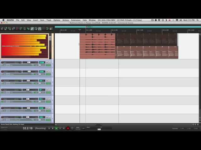 Multi Track Drum Recording in Reaper