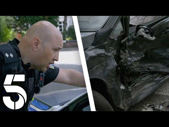 Uninsured Driver Flees A Car Crash | Motorway Cops: Catching Britain's Speeders | Channel 5