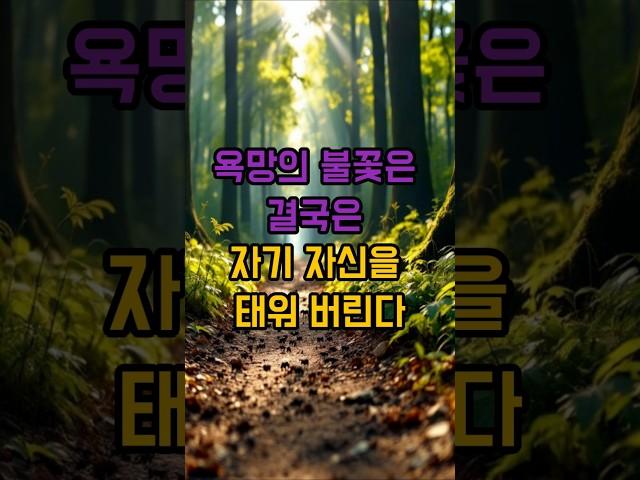 욕망의 불꽃은 결국은 자기 자신을 태워 버린다