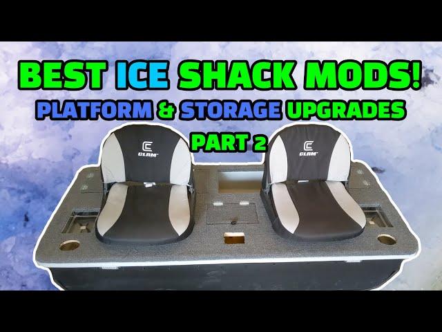 Trick Your Trap! CUSTOM Ice Shack (Fish Trap) Modifications Part 2. Platform and Storage Upgrades!