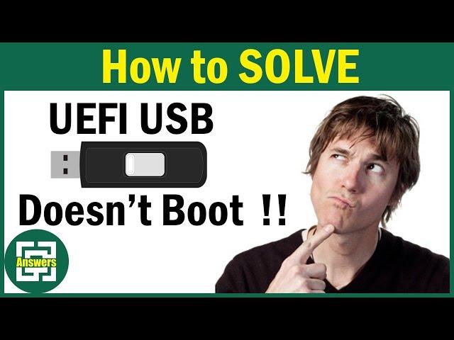 [Solved] The UEFI bootable USB of Windows does not boot !