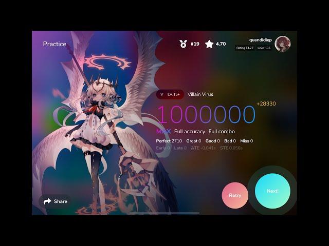 【Cytoid】Villain Virus〈V 15+〉MAX