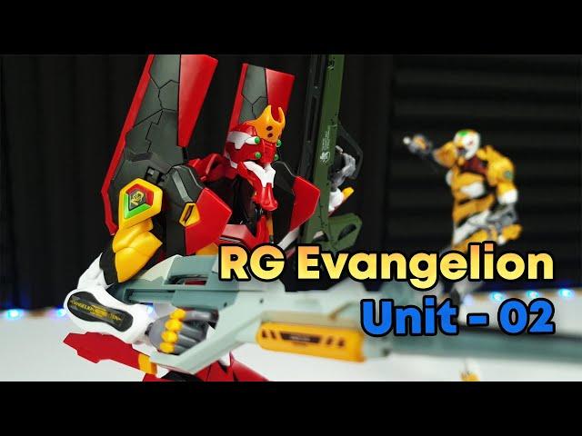 RG Eva Unit-02 Evangelion Model Kit | Unboxing Build Detailing