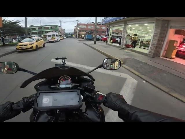 Unattentive Road-Crossing Dog Reacts to Motorbike Horn in Last-Second Close Call