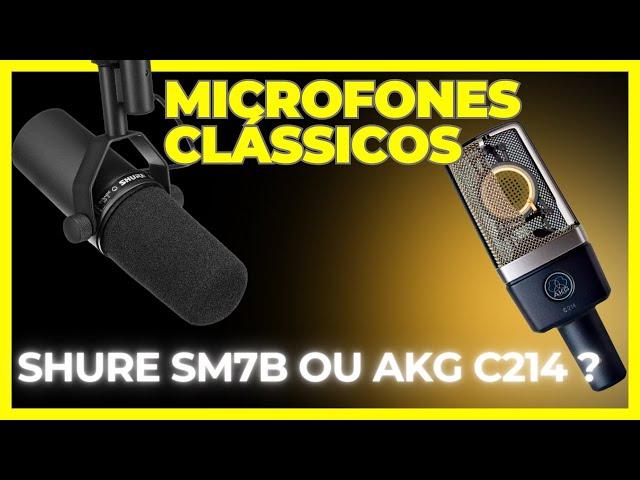 Microfone Condensador AKG C214 x Dinâmico Shure SM7B - Gravando Violão