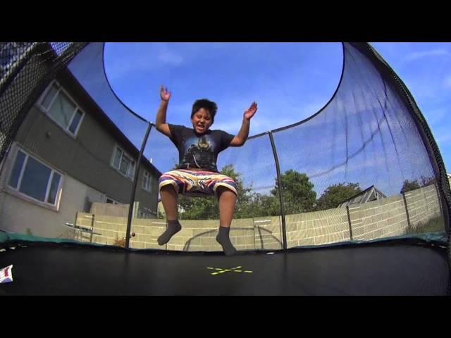 Ethan's Trampoline in SlowMo