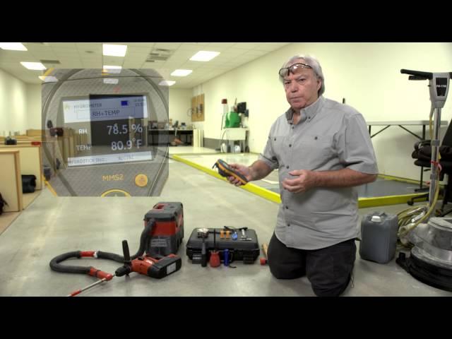 Protimeter MMS2 Flooring Kit | Demonstration of Humidity Testing in Concrete Floors