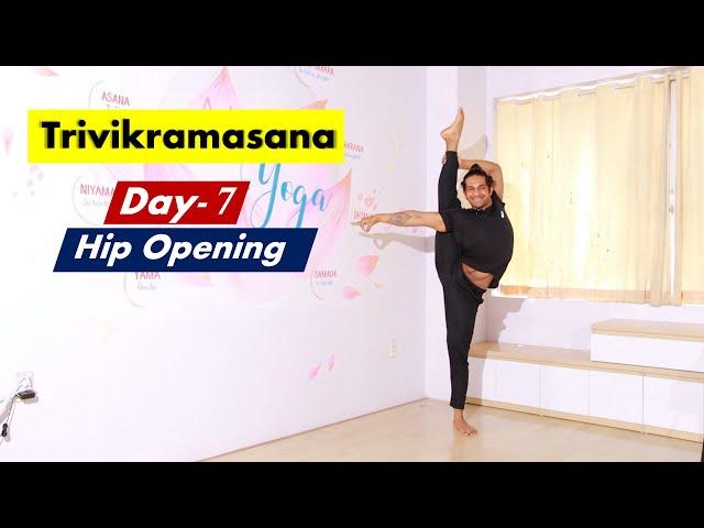 Day-7 Trivikramasana / Standing Split - Advanced Asana | Yograja Online Yoga Class