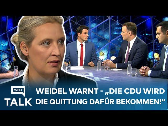 WELT TALK SPECIAL: "Voters want AfD in government!" Alice Weidel sees the CDU facing a major test