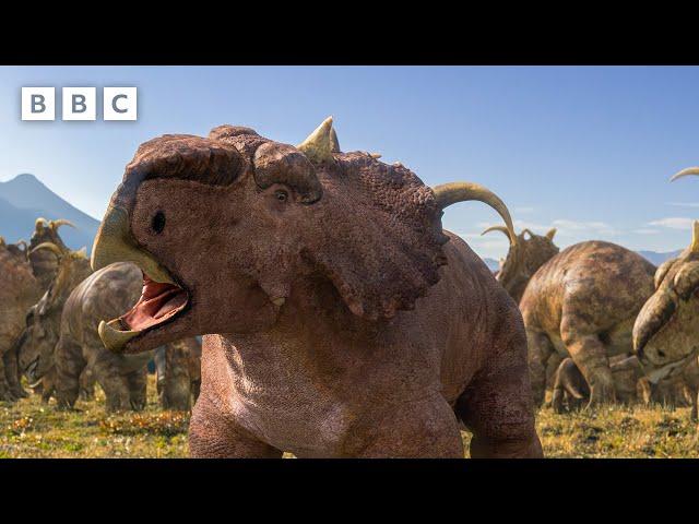 Brutal Pachyrhinosaurus Battle | Walking With Dinosaurs - BBC