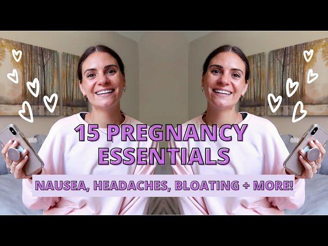 FIRST TRIMESTER REMEDIES! || 15 pregnancy essentials for nausea, headaches, bloating + more!