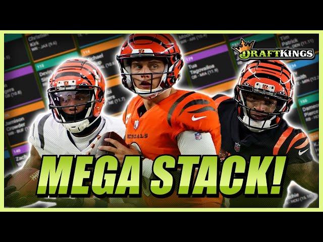 Attacking this DraftKings Fantasy Football Draft with a Bengals MEGA STACK