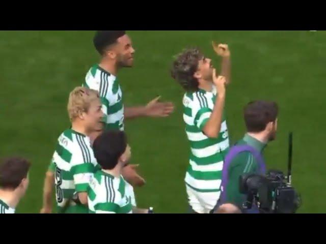 Jota & Trusty Dancing To New Daizen Maeda Song After Celtic Defeat Hibs 2-0