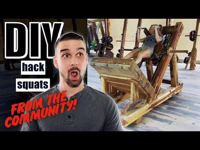 Hack Squat Reaction, showcasing DIY hack squats from the home gym community