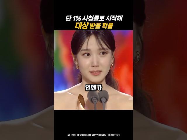 시청률 1%의 기적 #박은빈 #수상소감 #이상한변호사 #이상한변호사우영우 #우영우 #백상예술대상
