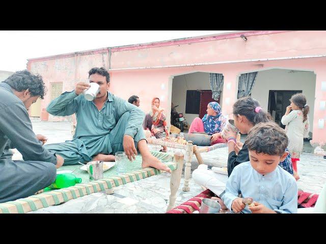 Pakistani Village People Family Dinner Routine