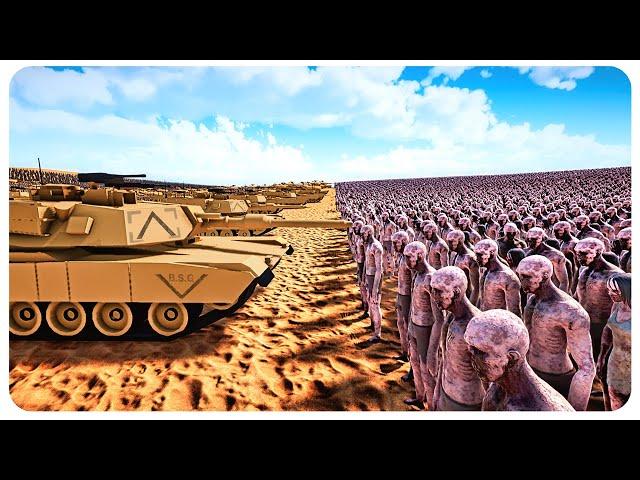 20 MILLION ZOMBIES vs US ARMY with A1 Abrams - Ultimate Epic Battle Simulator 2 UEBS 2 (4K)