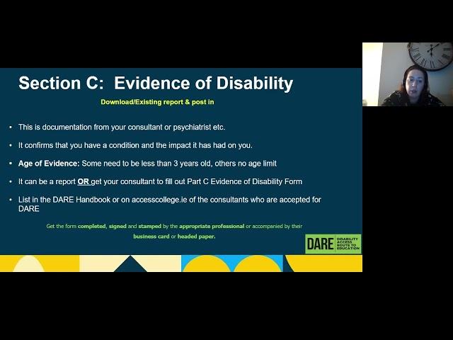 Disability & Learning Support Services Talk - DCU CAO Information Evening 2023