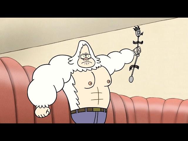 Regular Show - Skips Kills Rigby Because Of Arm Wrestling