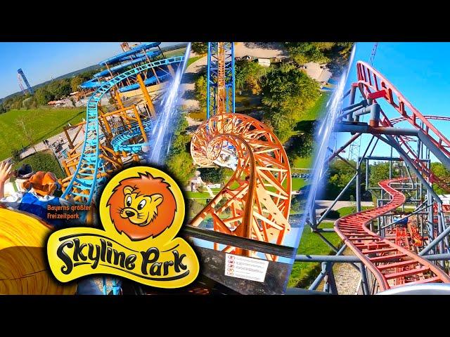 All Roller Coasters at Skyline Park (Bad Wörishofen ) Onride POV