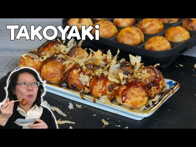 Takoyaki Octopus Balls / Complete Recipe : Octopus Cooking, Batter, Takoyaki Sauce, Tenkasu Flakes