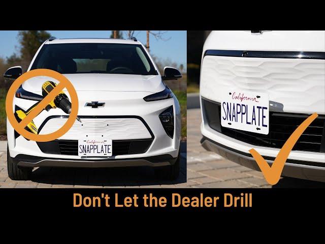 SnapPlate No-Drill License Plate Mount for Chevrolet Bolt EUV