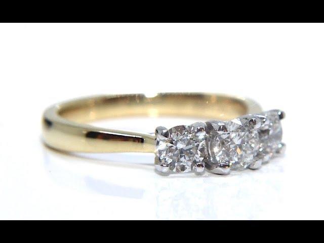 18ct Yellow & White Gold Trilogy Diamond Ring 1.00ct | Campbell Jewellers