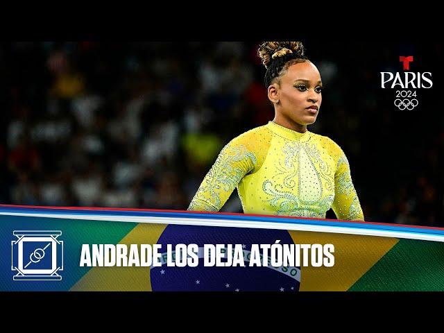 La brasileña Rebeca Andrade realiza un impresionante salto en Gimnasia | Juegos Olímpicos París 2024