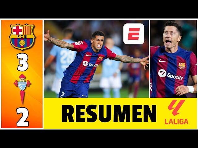 REMONTADA ÉPICA Lewandowski y Cancelo se vistieron de héroes y dieron triunfo al Barcelona | La Liga