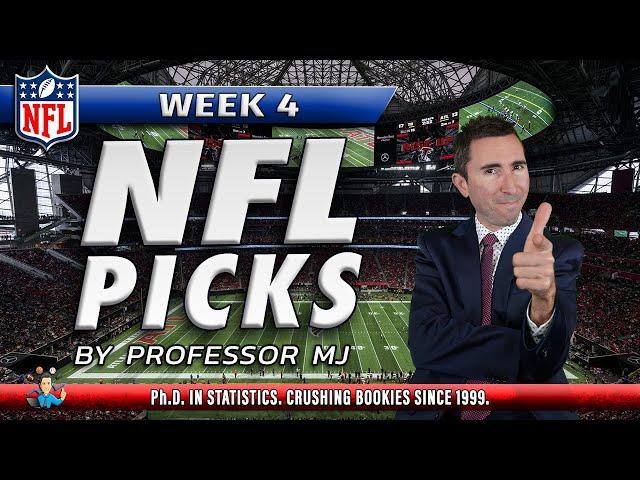 NFL PICKS WEEK 4 | FOUR PICKS & PREDICTIONS BY PhD in STATISTICS #nflweek4 #nflpicks