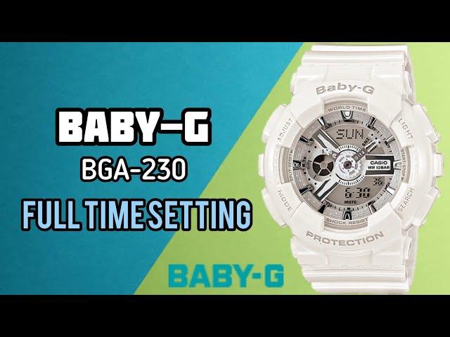 How To Set Time on G-Shock Baby-G BA-110 Digital Watch | Watch Repair Channel