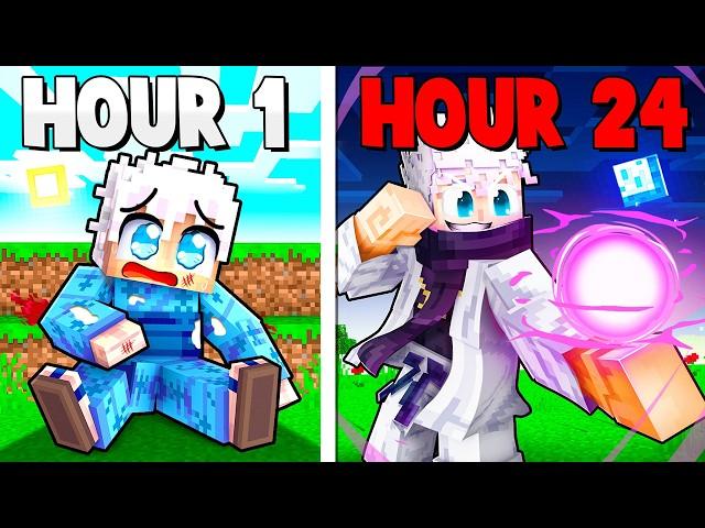 I Survived 24 Hours as GOJO in Jujutsu Kaisen Minecraft