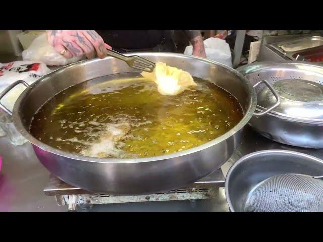 $4 Street Food in Israel -  Carmel Market Egg Burika