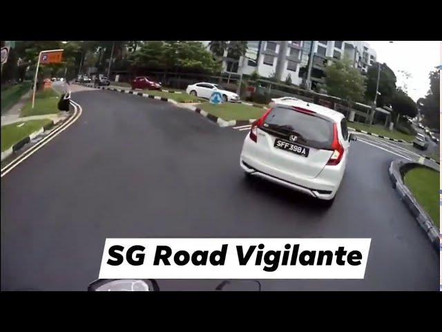 14aug2020 1830hrs hillview avenue #SFF398A honda fit Failed to give way at give way line