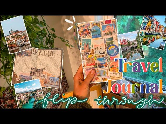 COMPLETED TRAVEL BULLET JOURNAL FLIP THROUGH // travel bujo spread ideas