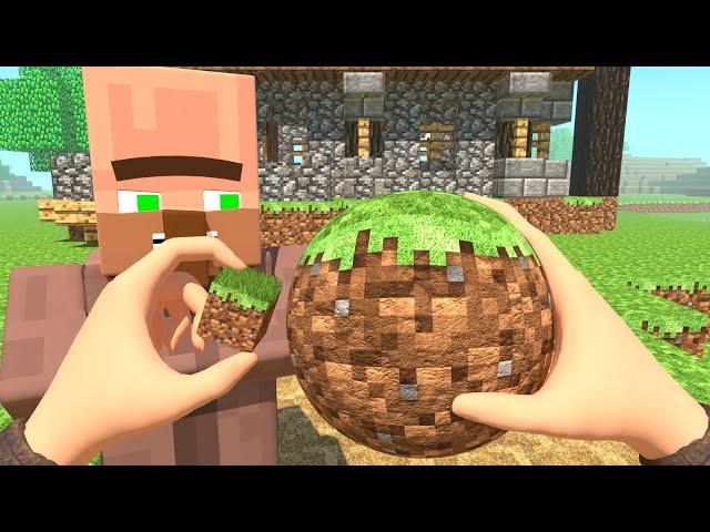 A Circle Block Of Grass - Minecraft Animation