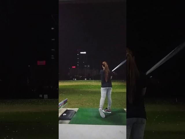 Playing golf @ kota damansara Malaysia