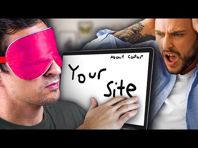 I designed my client's website blindfolded