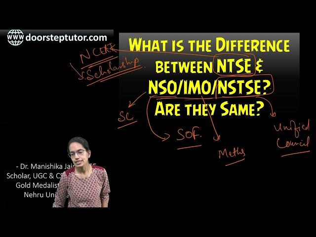 What is the Difference between NTSE & NSO/IMO/NSTSE? Are they Same? #ntse #nstse #nso #imo