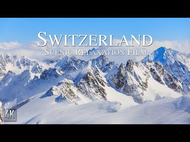 Switzerland 4K Scenic Mountain Nature Drone Relaxation with Ambient Music | Matterhorn 4K