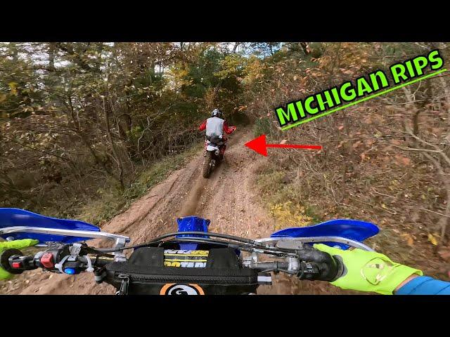 The FASTEST and EASIEST Dirt Bike Trail in Michigan......( Cedar Creek )