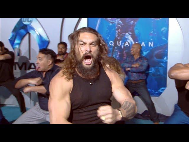 'Aquaman' Premiere Jason Momoa Performs Haka