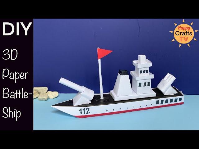 HOW TO MAKE PAPER BATTLESHIP I DIY Paper Ship | Origami Ship