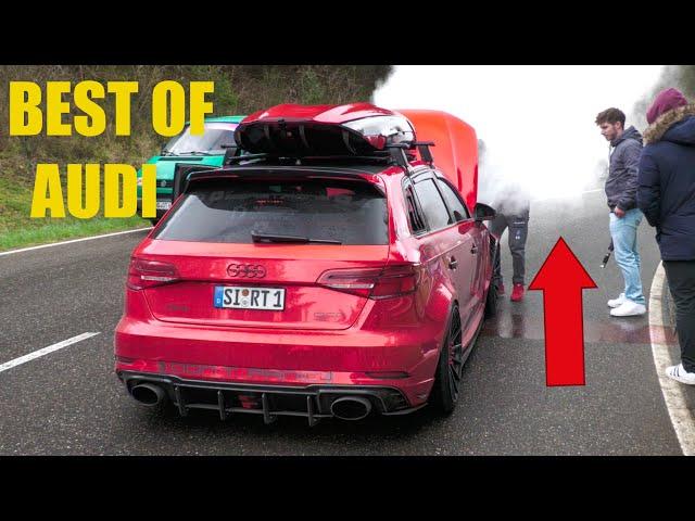 BEST OF AUDI RS 2024 - Accelerations, FAILS! 650HP RS3, 1200HP R8 V10, 1100HP RS7, RS4 B7, RS6..