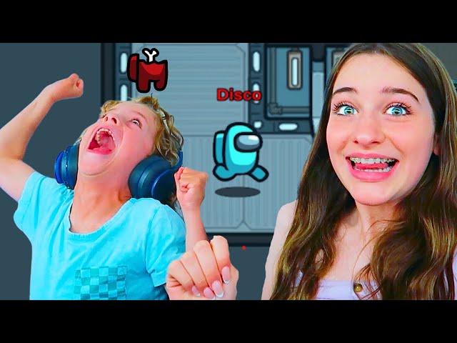 OUR LITTLE BROTHER PLAYS AMONG US & Wins! Gaming w/ The Norris Nuts