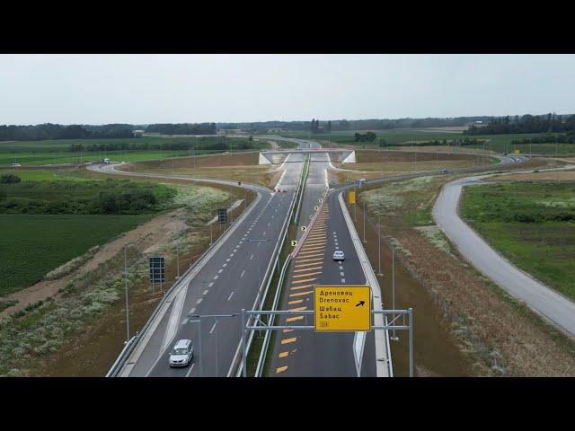 Brza saobraćajnica Šabac-Loznica - od autoputa Ruma-Šabac do Majura - dron i moto snimak