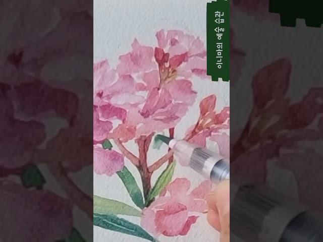 독이 있지만 예쁜 Summer flower #painting #그림 #협죽도 #drawpicture #2시간 강제 몰입 종이ㅋ #shorts