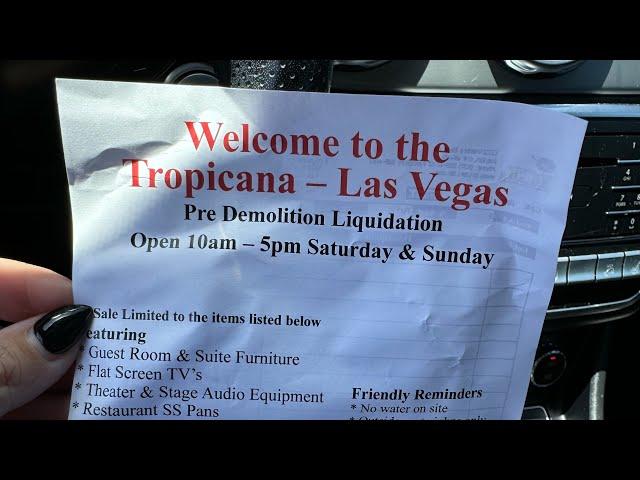 This Las Vegas Casino is Selling EVERYTHING, even furniture! Huge Demolition Garage Sale Tropicana